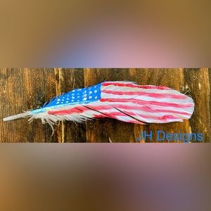 These are some examples of Jax's work. He also makes earrings and hair clips.